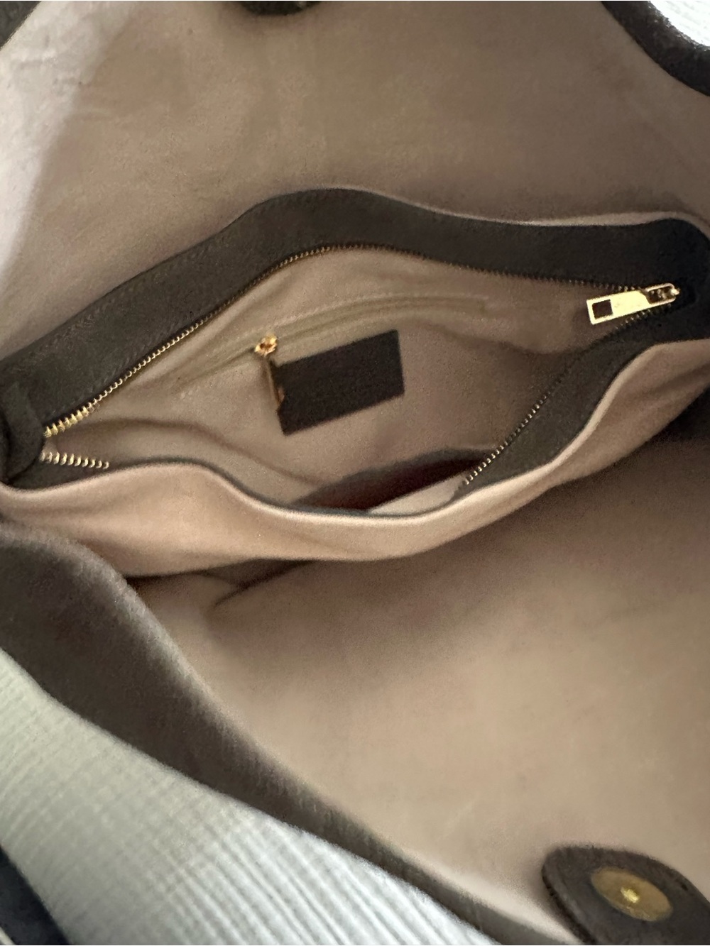Simons Dark Brown Suede Shoulder Bag - Picture 4 of 5